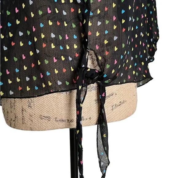 Julie's Closet Heart Print Blouse XL - Picture 9 of 16